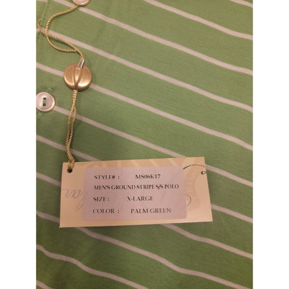 Peter Millar Men's New with tags Polo Palm Green XL - Picture 2 of 5